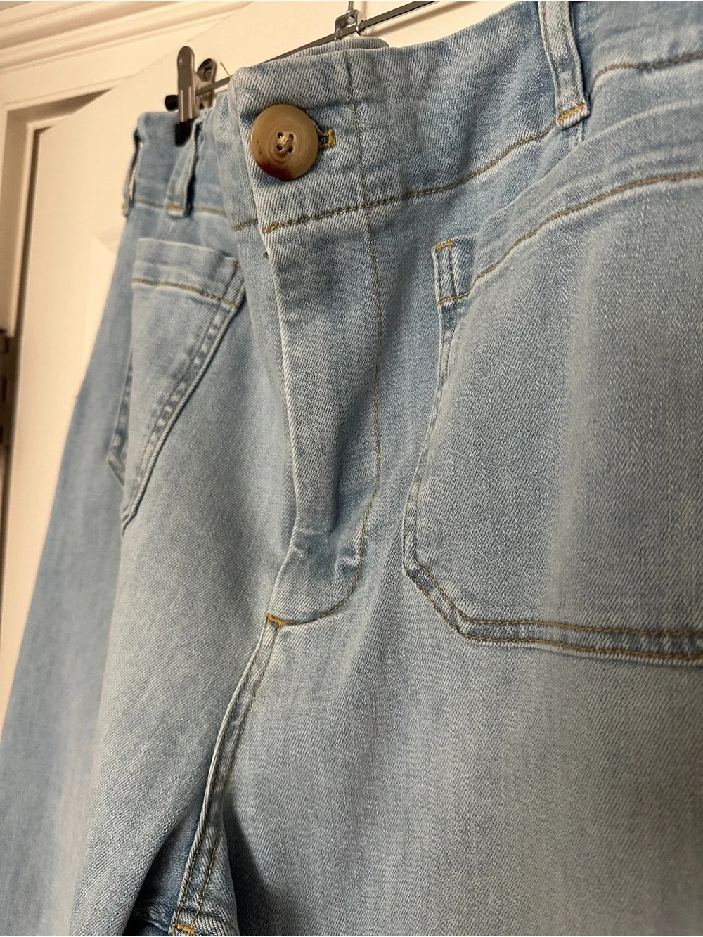 NWT Maeve Light Blue High-Rise Wide-Leg Jeans - Picture 7 of 9